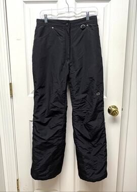 Slalom Snow Pants Ski Snowboard Black Insulated Zip Pockets Winter Gear Womens M
